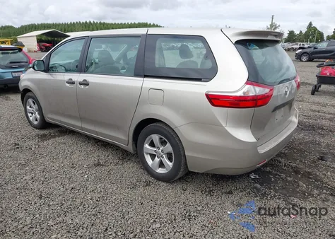 2017 Toyota Sienna L 7 Passenger z USA, uszkodzony, nr VIN 5TDZZ3DC0HS874408